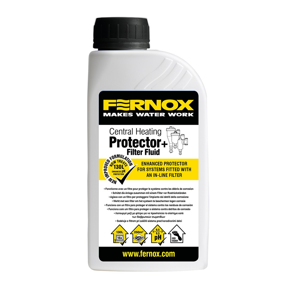 Inhibitor korozji Fernox Protector+ Filter Fluid wspomaga filtry do instalacji CO w ochronie przed awarią
